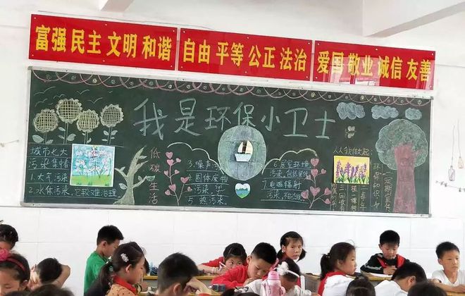 678体育app下载平台淮滨县实验小学开展班级文化墙、黑板报展示活动